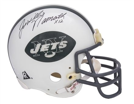 Joe "Willie" Namath Signed & Inscribed New York Jets Helmet (JSA)